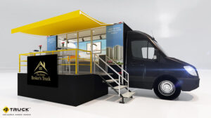 Projeto de loja Estande de Vendas Itinerante desenvolvido pela 4TRUCK - unidade móvel